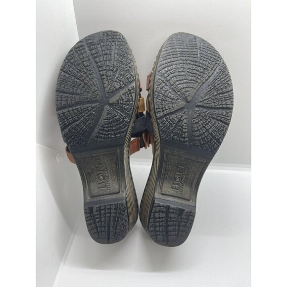 Born LoLo Women's Slide Sandals Brick Multi-Color Distressed Leather Sz 7US 38EU - Picture 6 of 8